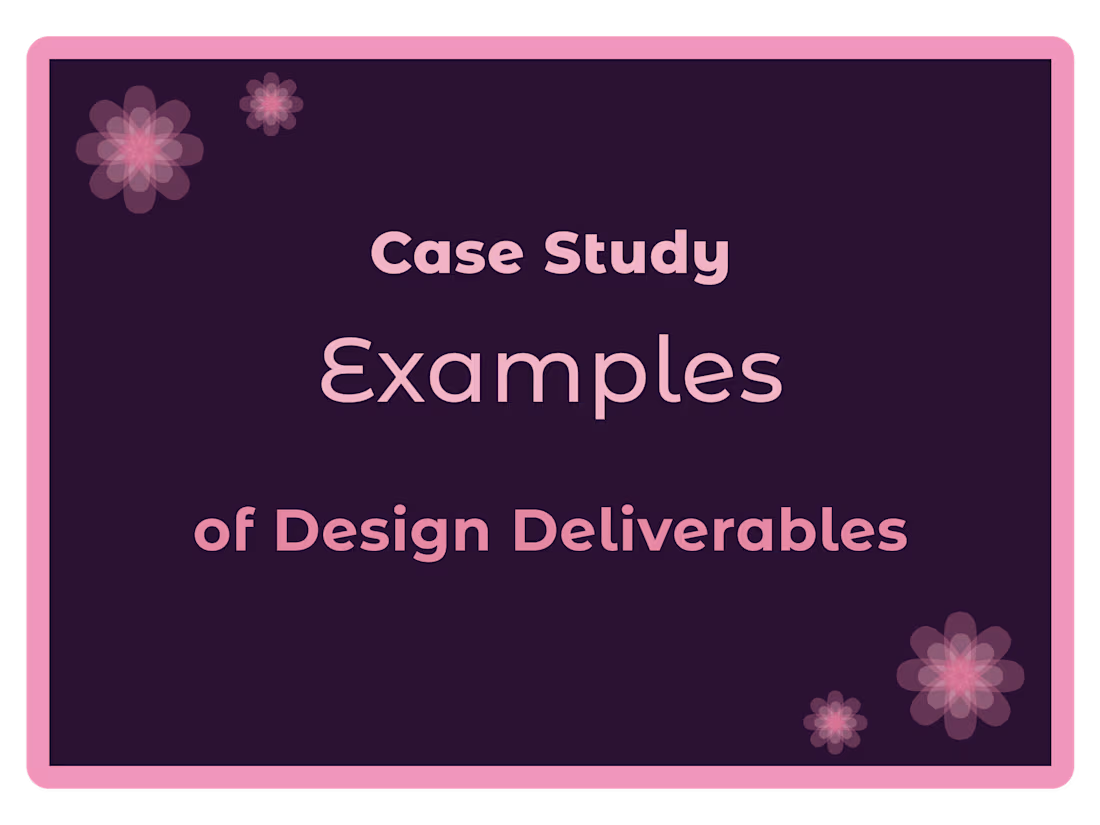 Cover image for Examples of Design Deliverables