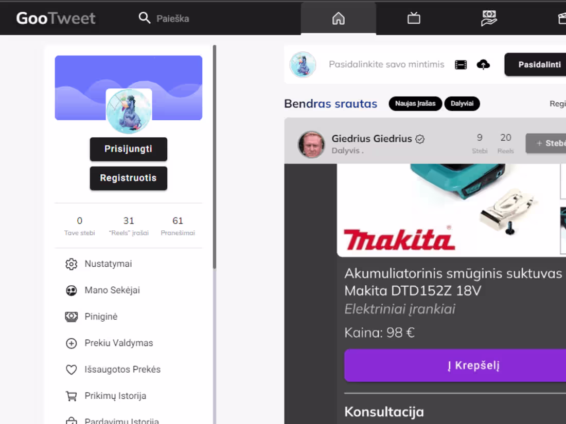 Cover image for Social network/ marketplace