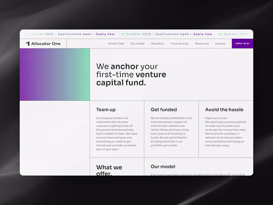 Cover image for Allocator One