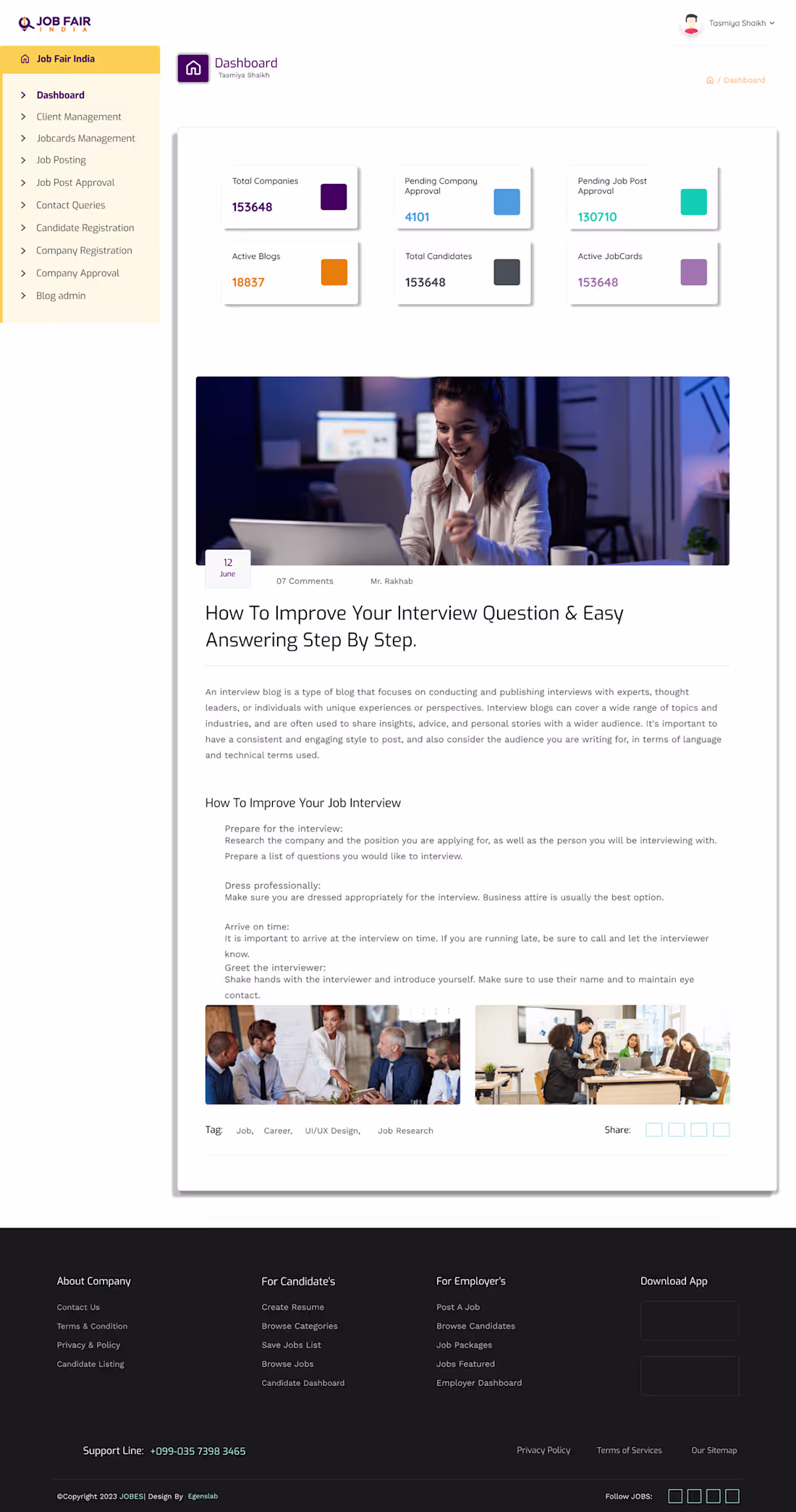 Cover image for Ecommerce Portal to apply and post jobs :: Behance