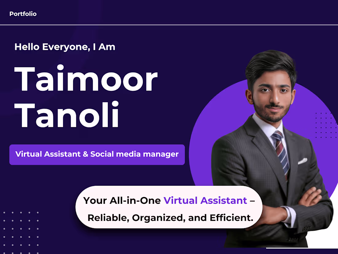 Cover image for Expert Virtual Assistant to Boost Productivity and Simplify Task