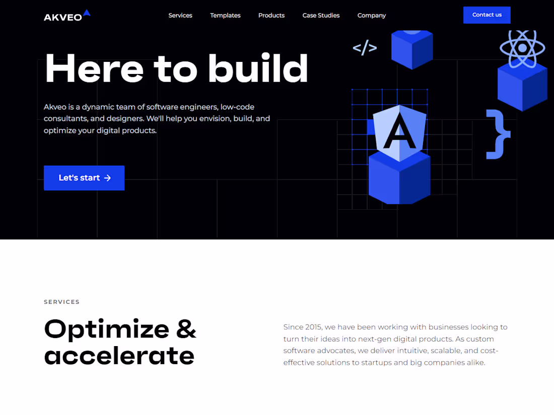 Cover image for Webflow Website Design & Development| Akveo