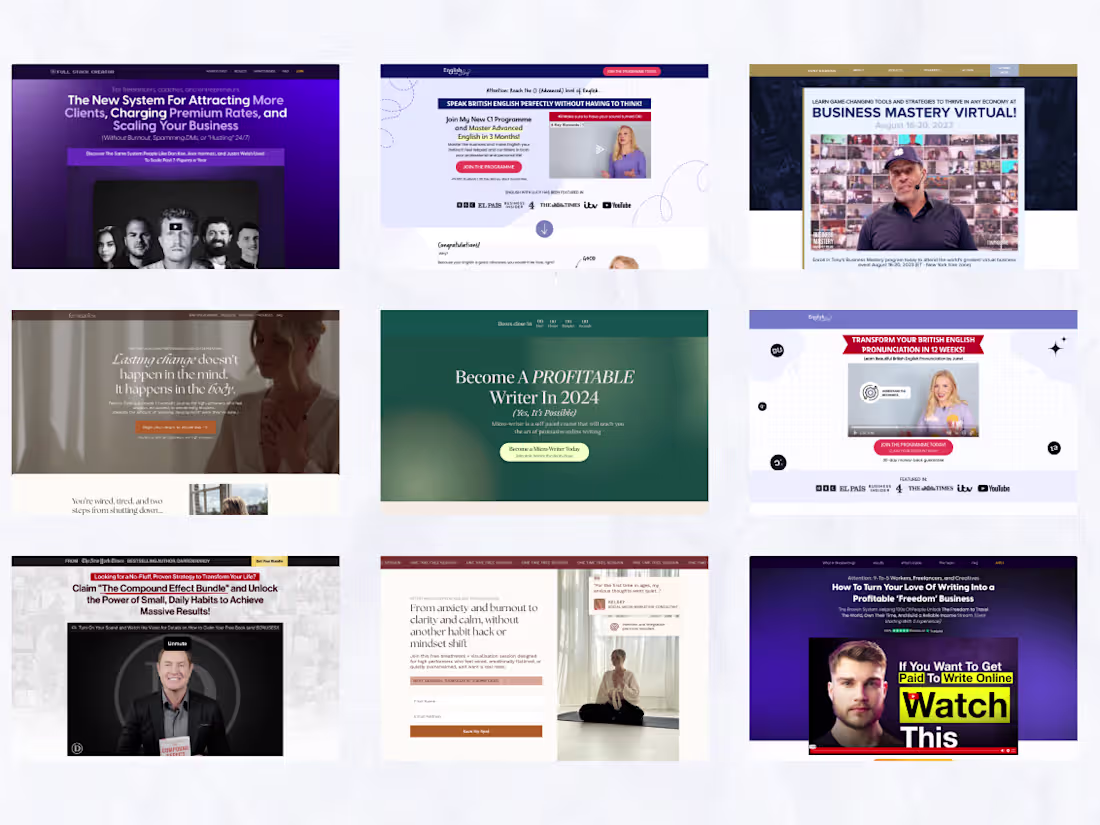 Cover image for Conversion optimised sales page design