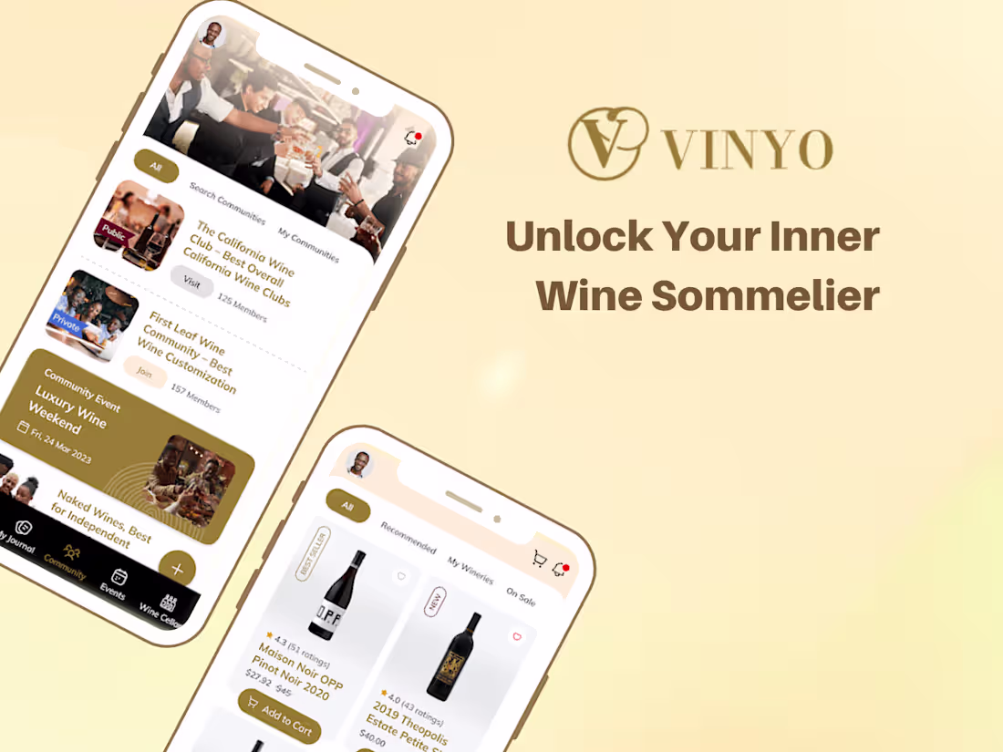 Cover image for Vinyo – E-Learning & E-Commerce Platform for Wine Enthusiasts