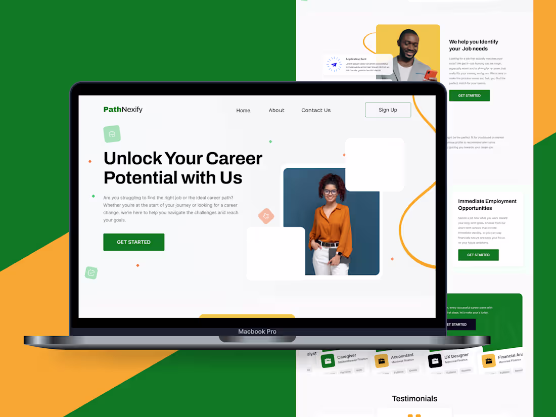 Cover image for PathNexify Landing Page design