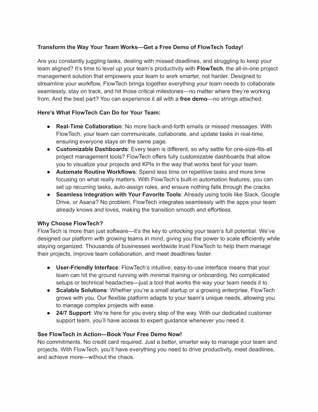 Cover image for Free Demo for SaaS Software - Landing Page