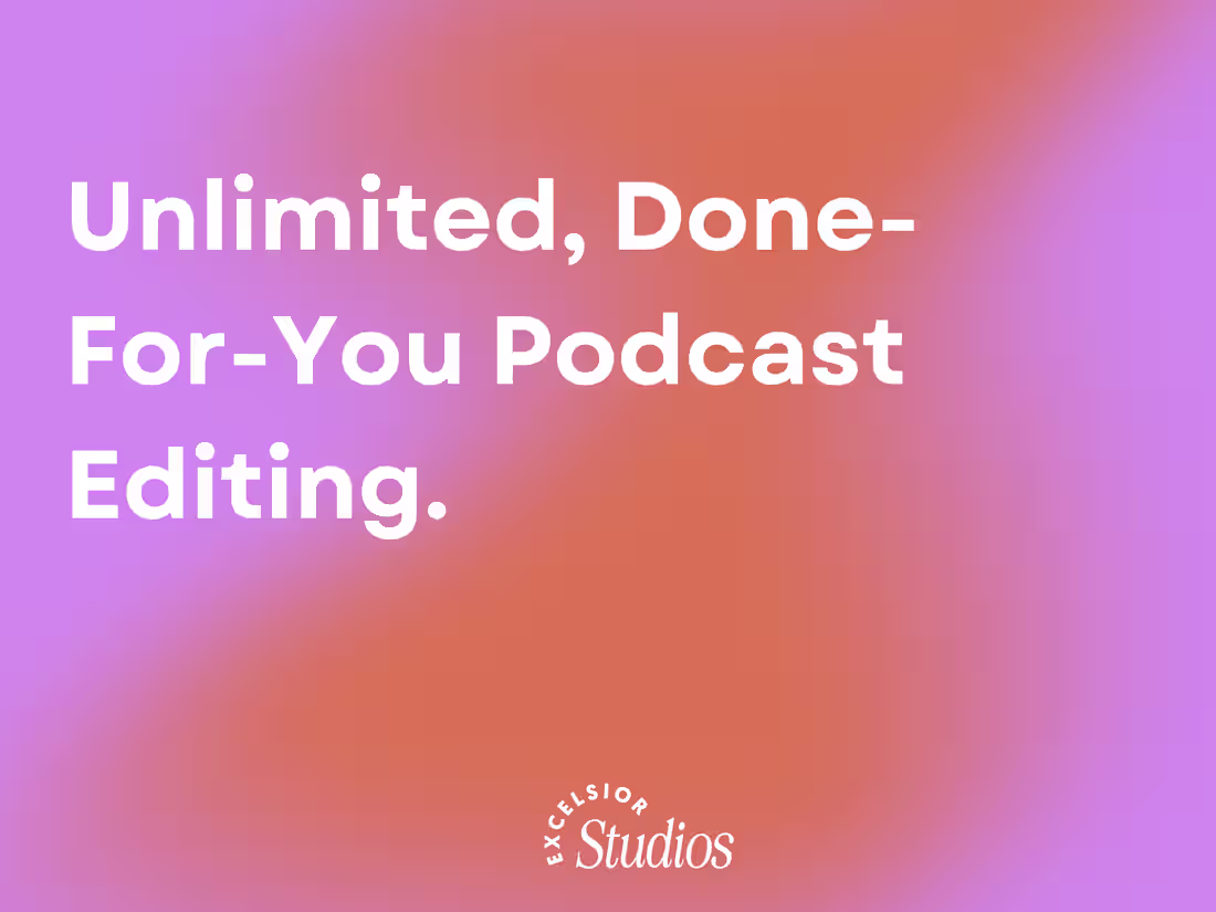 Cover image for Monthly Podcast and Video Editing