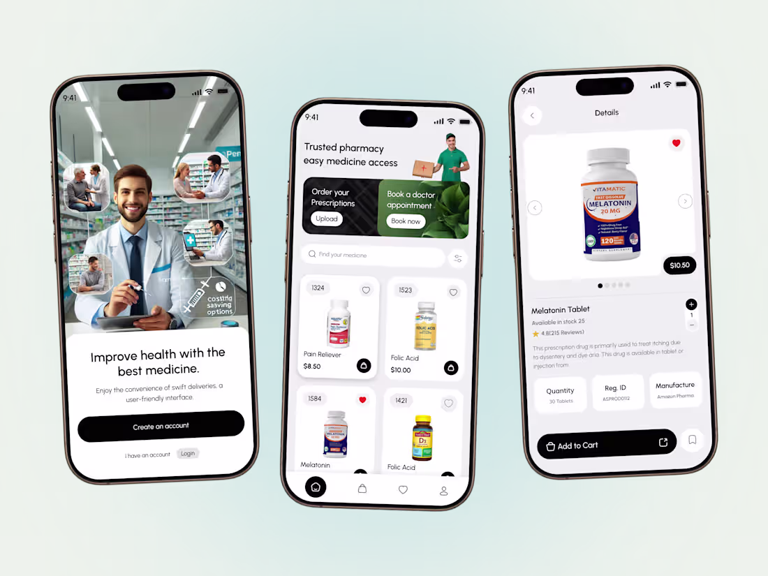 Cover image for Pharmacy Mobile App UI/UX Design