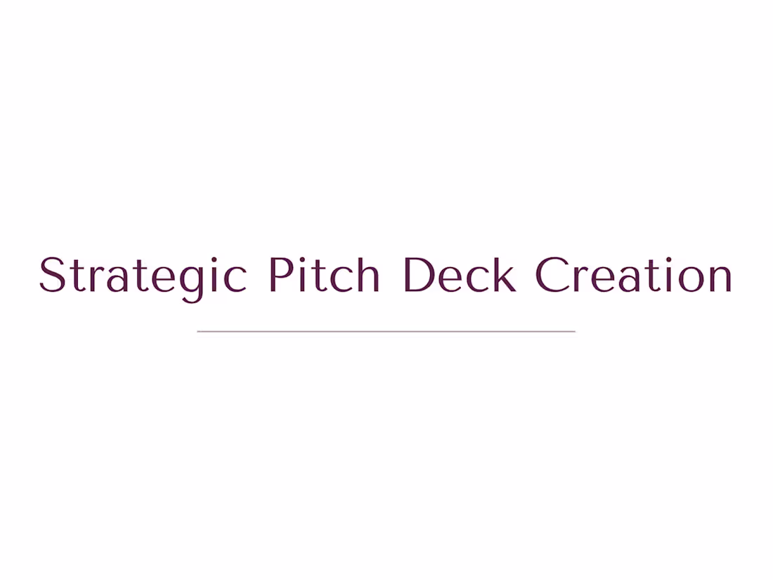 Cover image for Pitch Deck Creation