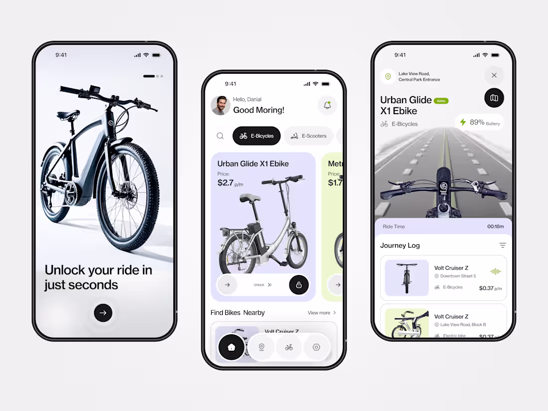 Cover image for Smart Bike Rental App Design
Ride