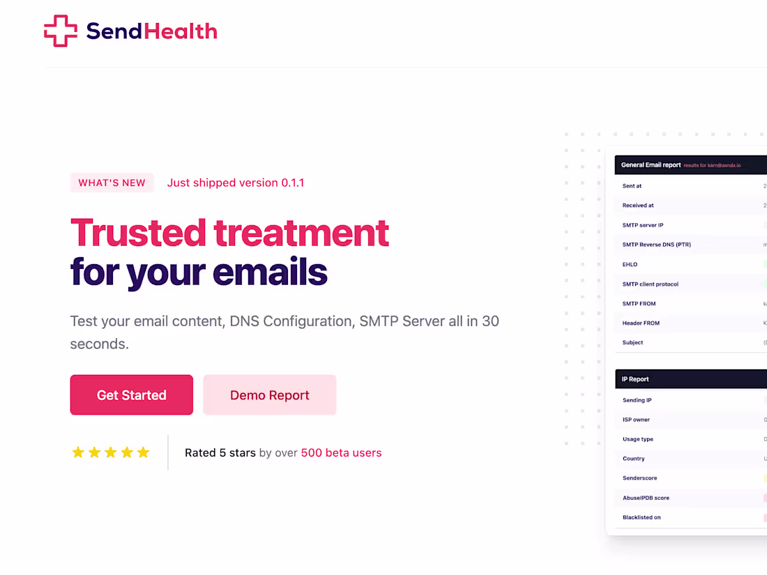 Cover image for SendHealth | Trusted treatment for your emails.