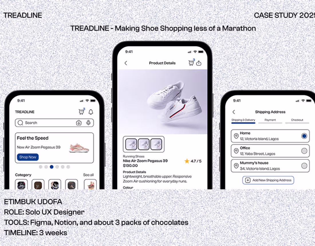 Cover image for Shoes e-commerce app - TREADLINE