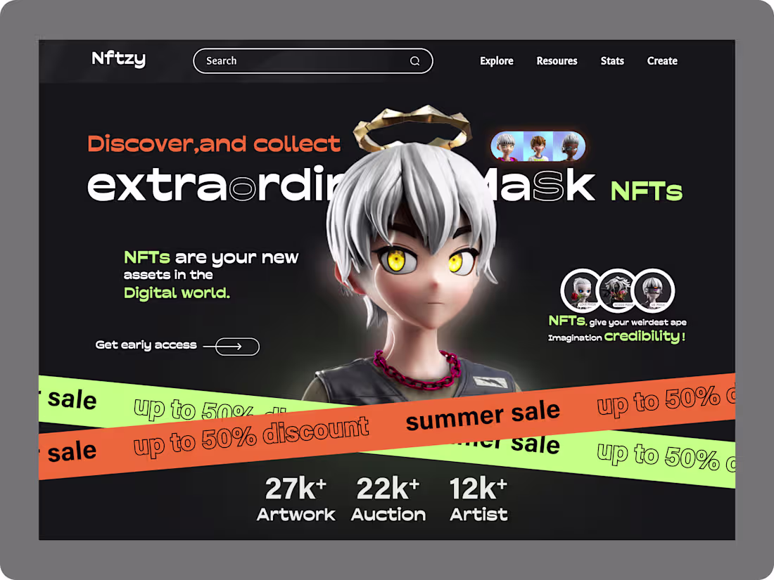 Cover image for NFT Marketplace Website