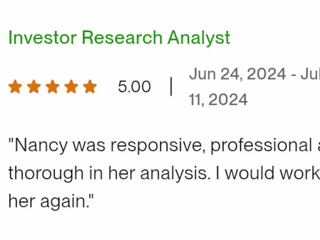 Cover image for Investor Research Analyst for a cybersecurity startup