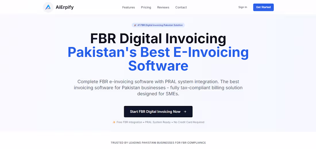Cover image for Aierpify – FBR-Compliant Invoice Management Platform