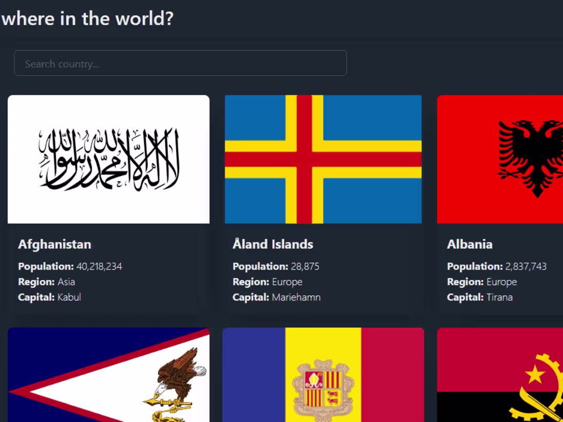 Cover image for Country API