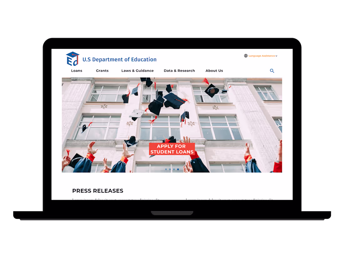 Cover image for US Dept. of Education Website Re-design