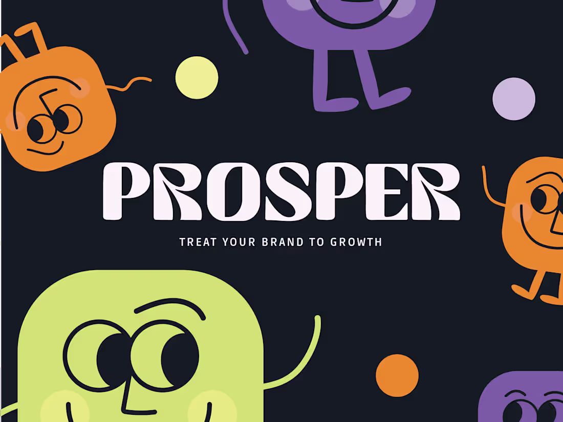 Cover image for PROSPER - Fresh and Fun branding concept for a SEO company.