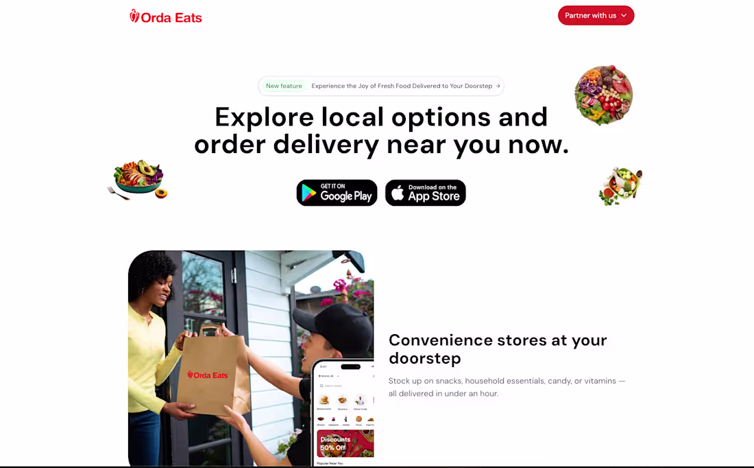 Cover image for https://www.ordaeats.co.uk/ Explore local options and order ...