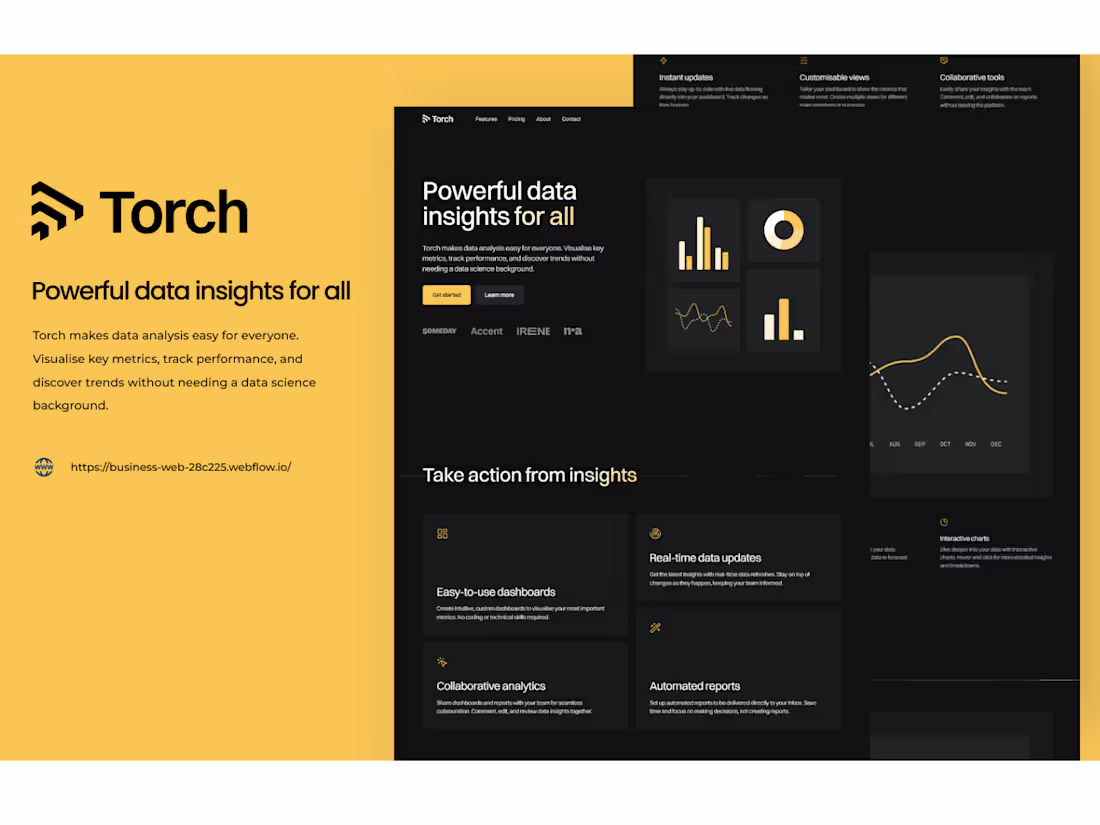 Cover image for Torch Analytics SaaS Landing Page Design