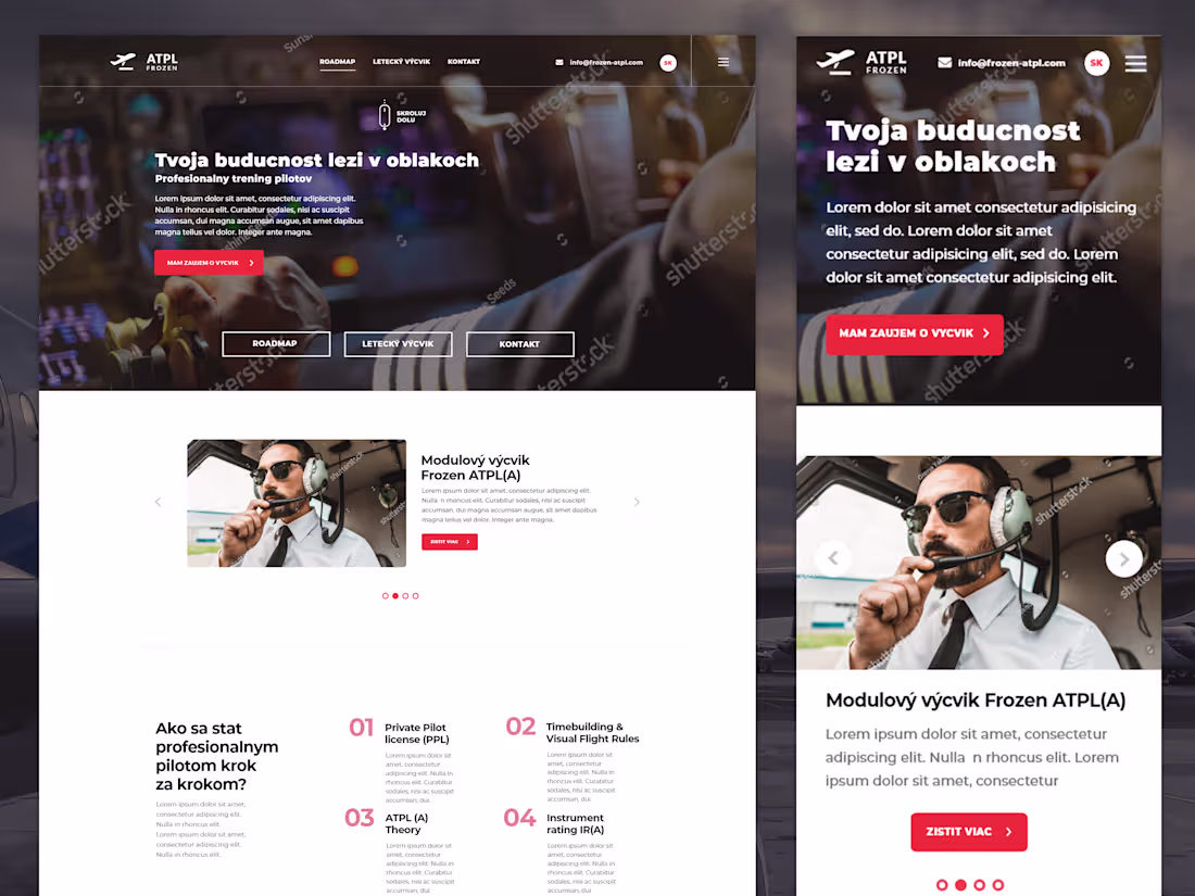 Cover image for Commercial Pilot Training Programs Website Design