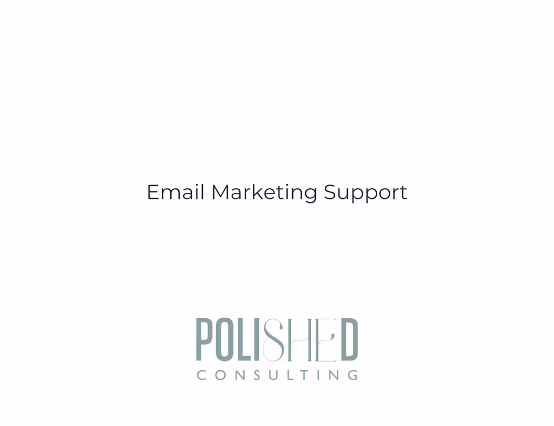 Cover image for EMAIL MARKETING SUPPORT