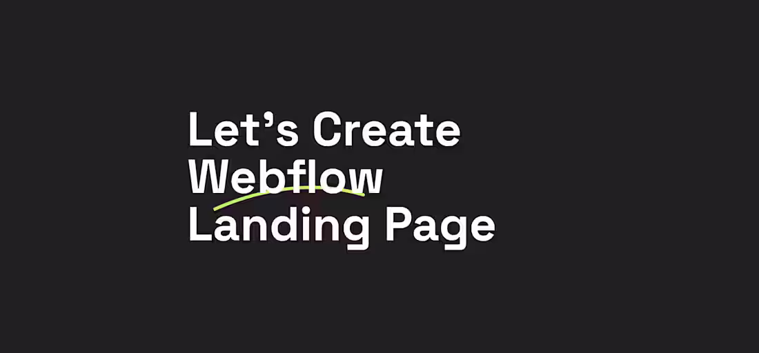 Cover image for Webflow landing page