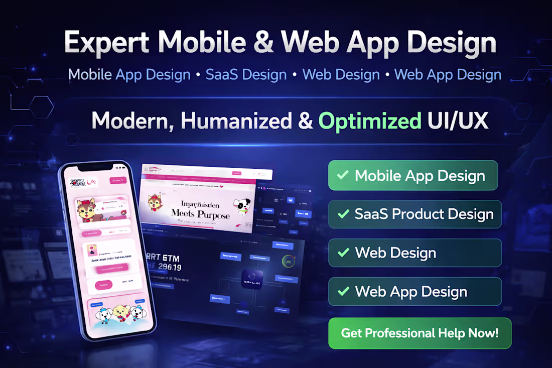 Cover image for Web App, Mobile App, or SaaS dashboard in Figma