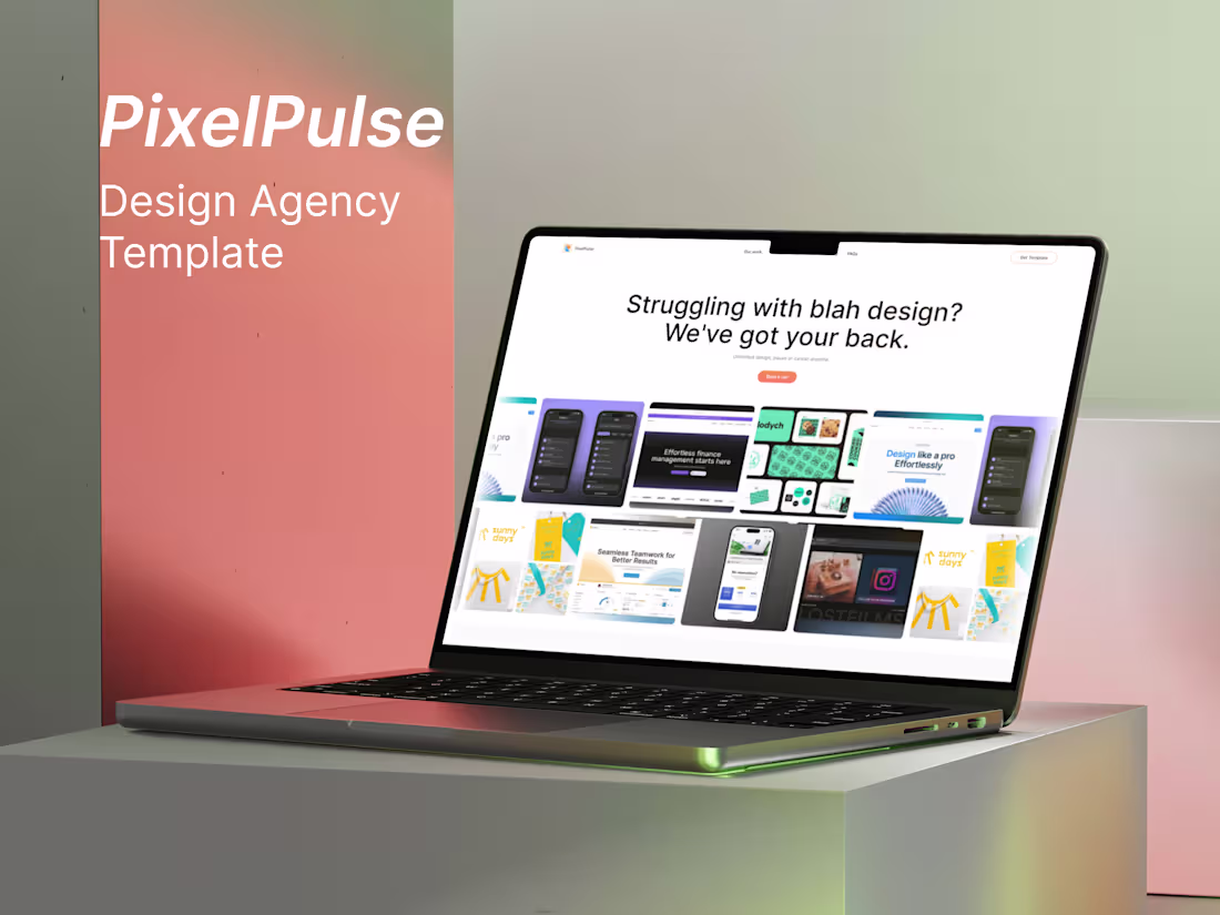 Cover image for PixelPulse - Design Agency Template