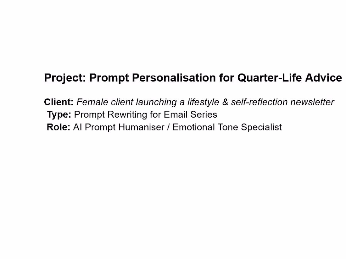Cover image for Project: Prompt Personalisation for Quarter-Life Advice Newslet…