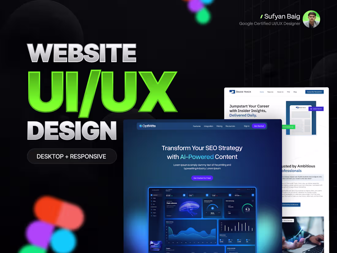 Cover image for Modern & Responsive Website UI/UX Design.