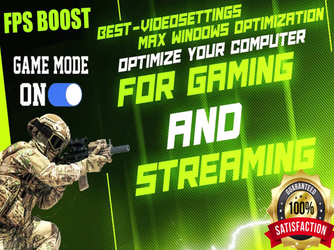 Cover image for Optimize PC for gaming, Fast game fps boost, better performance