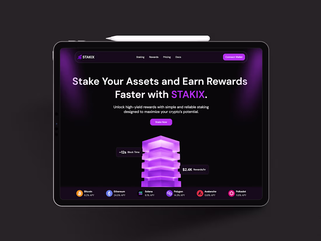 Cover image for Crypto Staking Platform

Today I worked