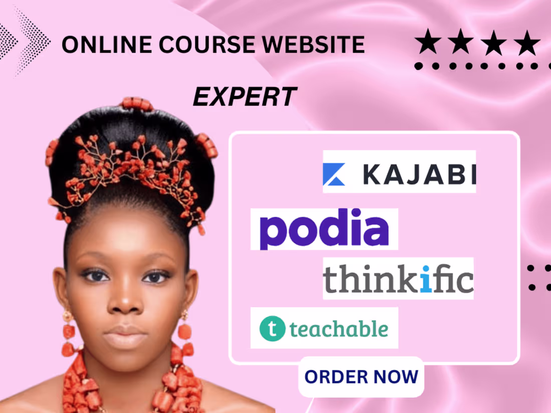 Cover image for KAJABI/KAJABI ONLINE COURSE WEBSITE/KAJABI WEBSITE DESIGN