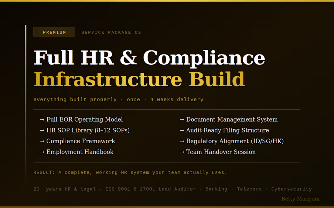 Cover image for Full HR & Compliance Infrastructure Build