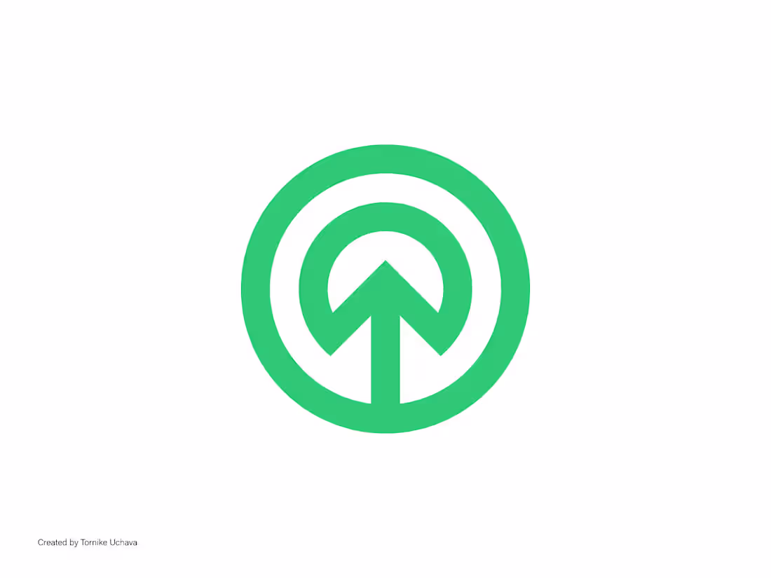 Cover image for Minimalist Tree Logo – Green Circular Nature Symbol