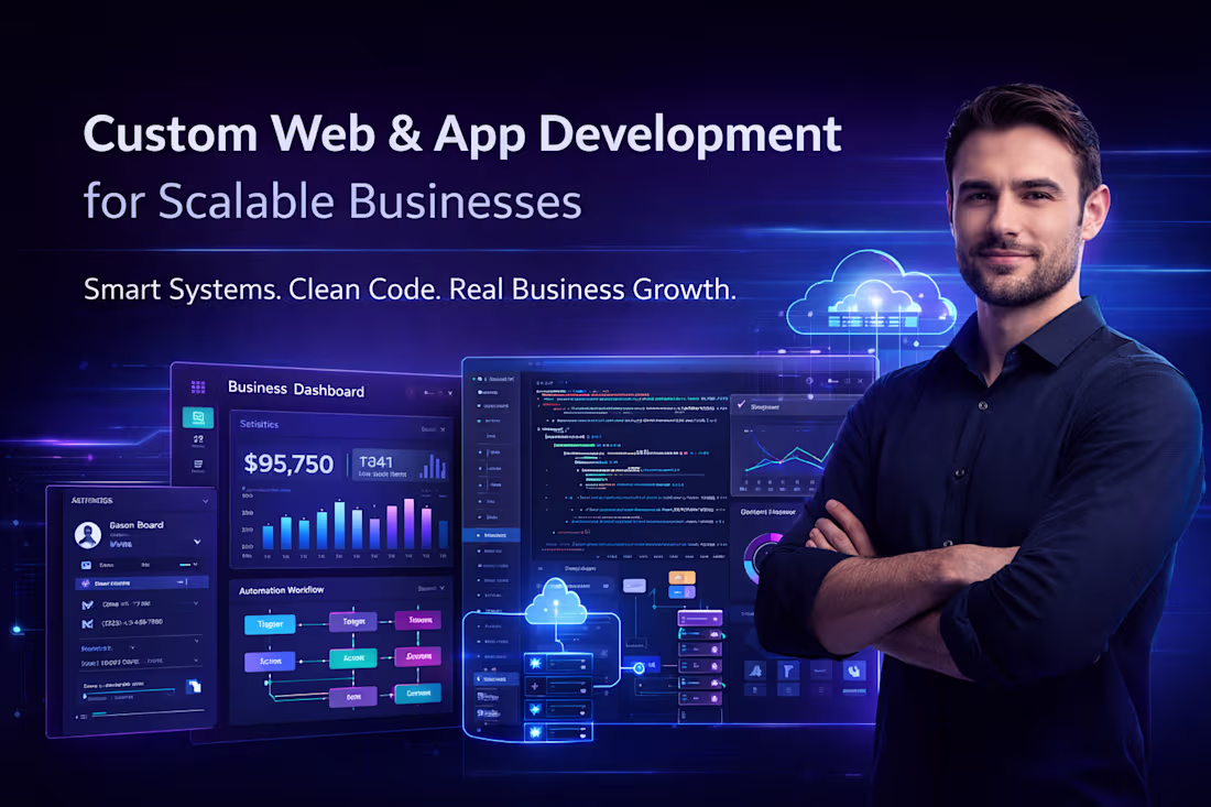 Cover image for  i will build Custom Web & App Development for Businesses