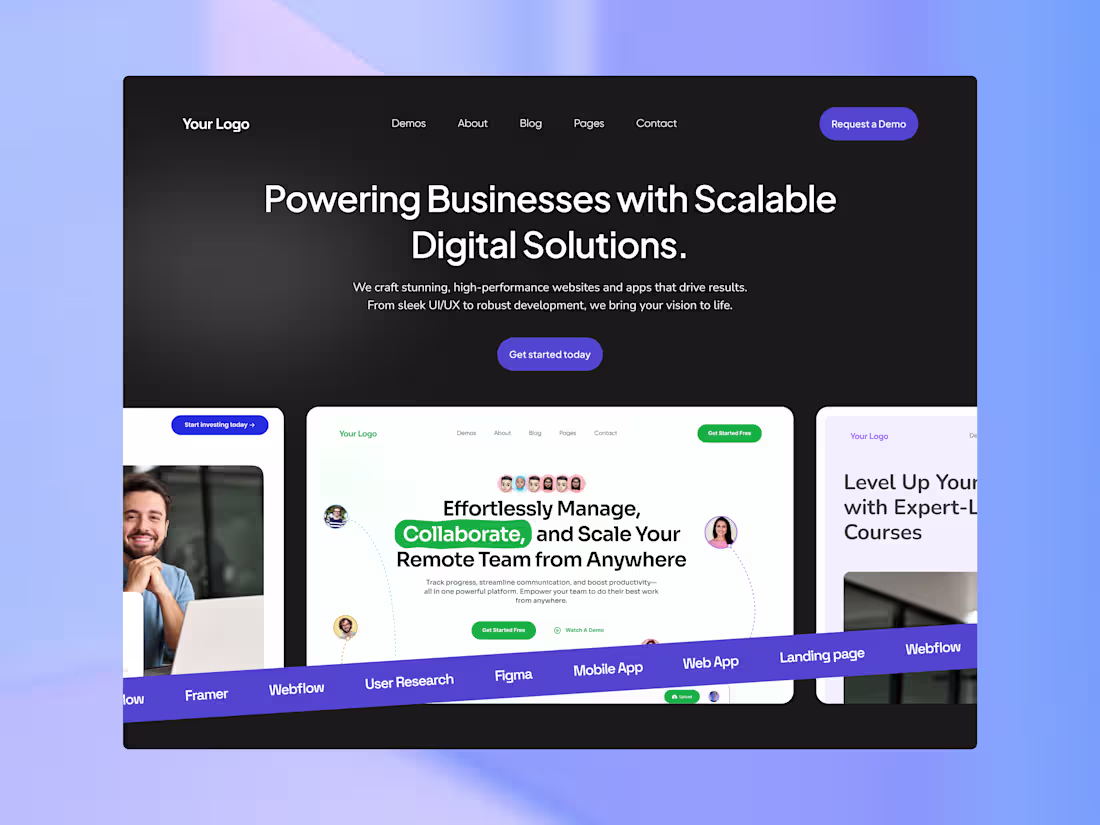 Cover image for Responsive Landing page Design