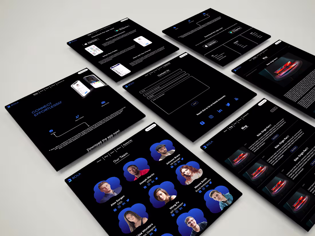 Cover image for Rola Website UI Design