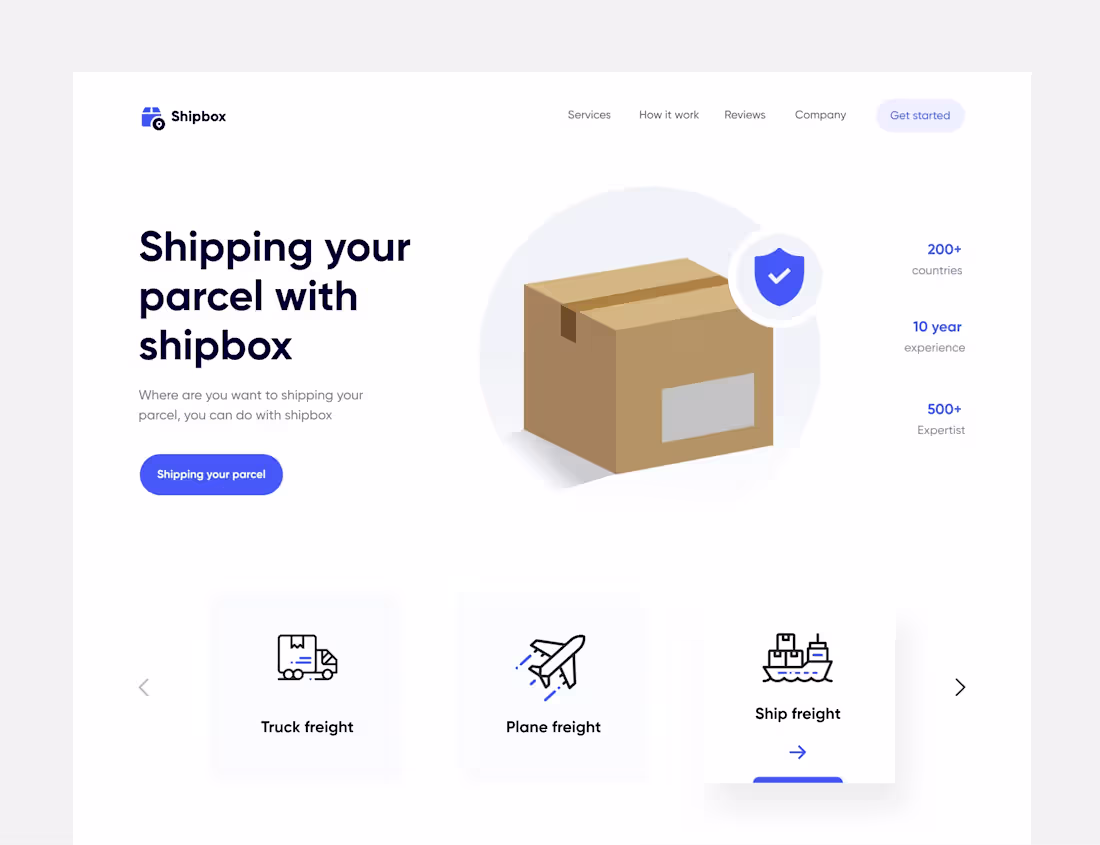 Cover image for Shipbox_Shipment landing page