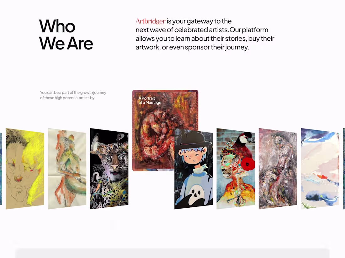 Cover image for Artbridger landing page 