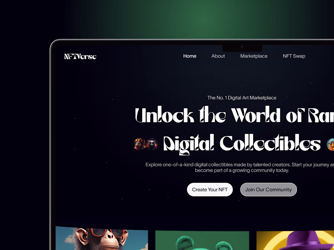 Cover image for NFTVerse:A Web3 Landing Page