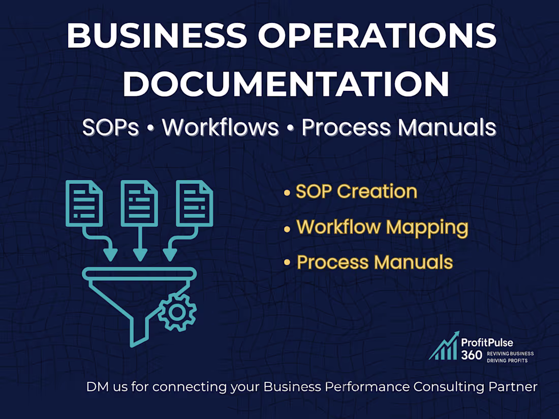 Cover image for SOP & Workflow Documentation