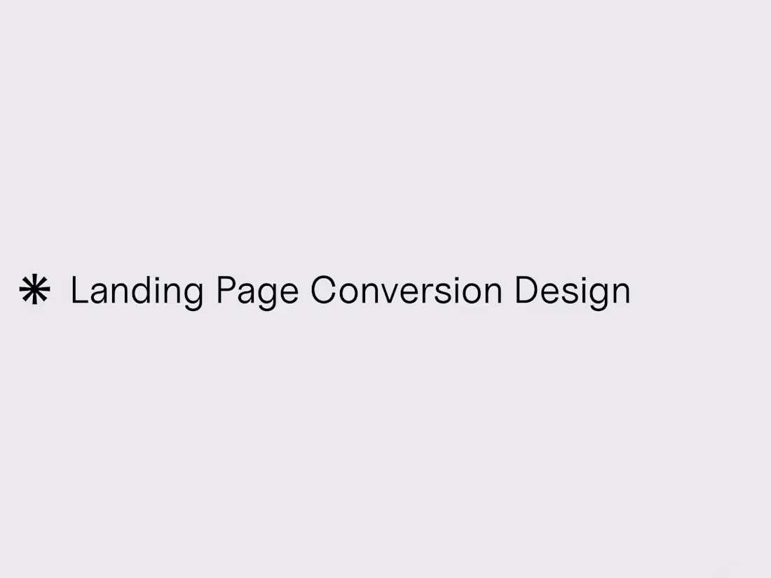 Cover image for Landing Page Conversion Design