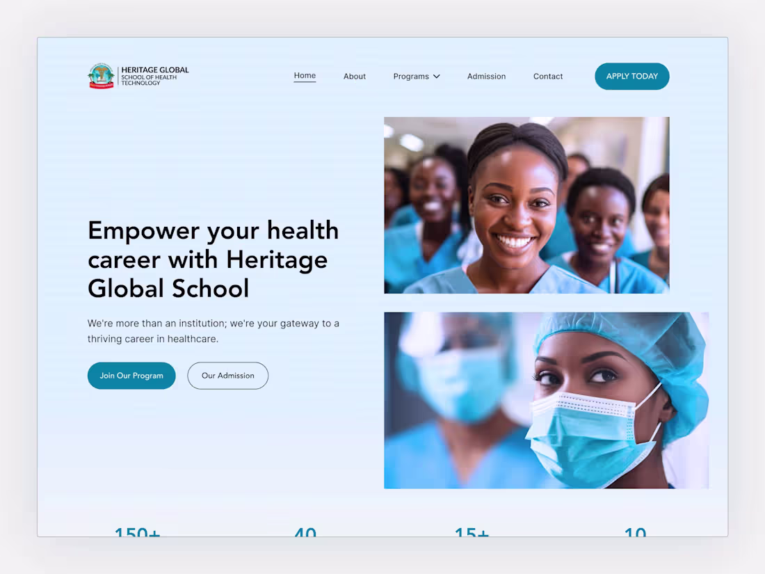 Cover image for Heritage Global School Website Redesign