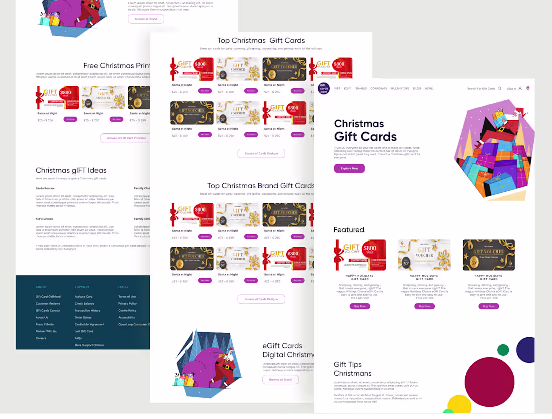 Cover image for Christmas Gift Website Design Concept