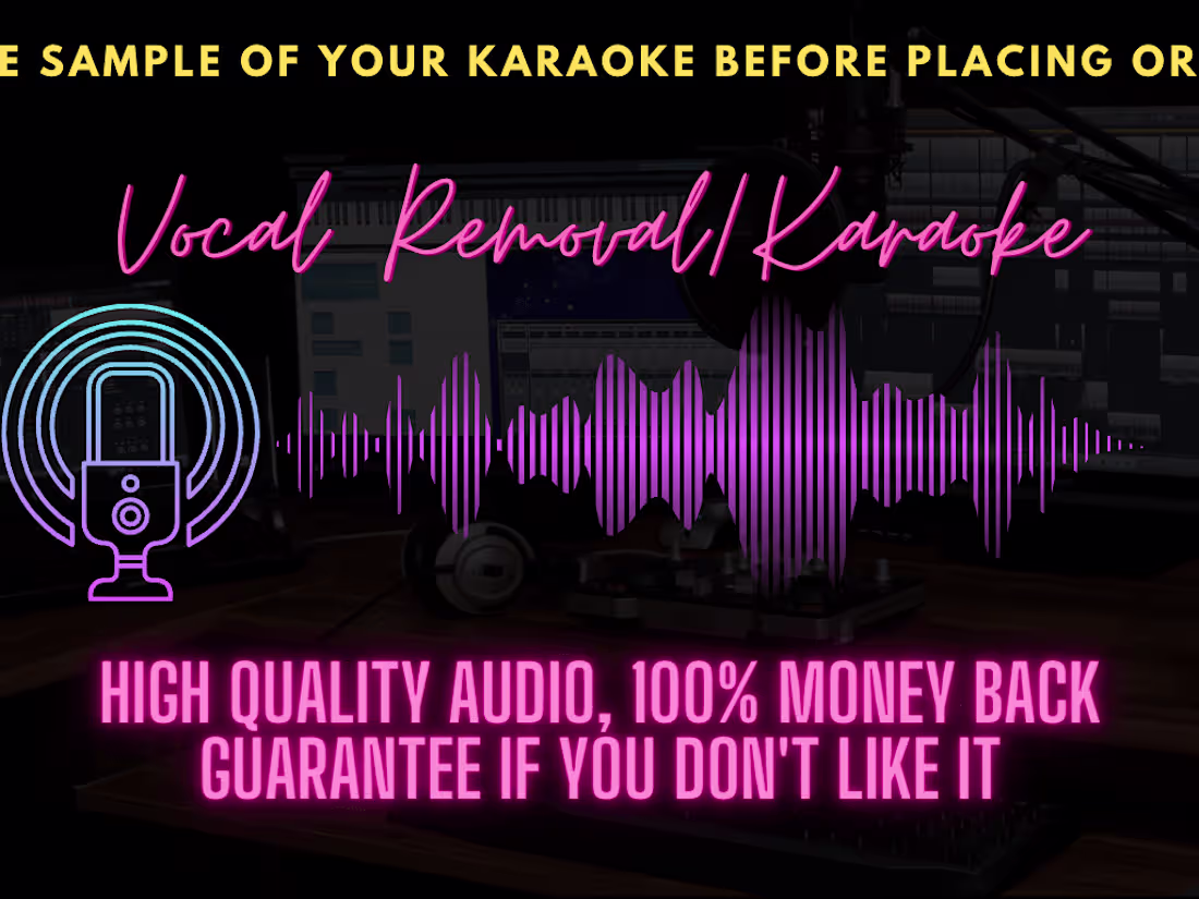 Cover image for Remove Vocals from a song/Karaoke