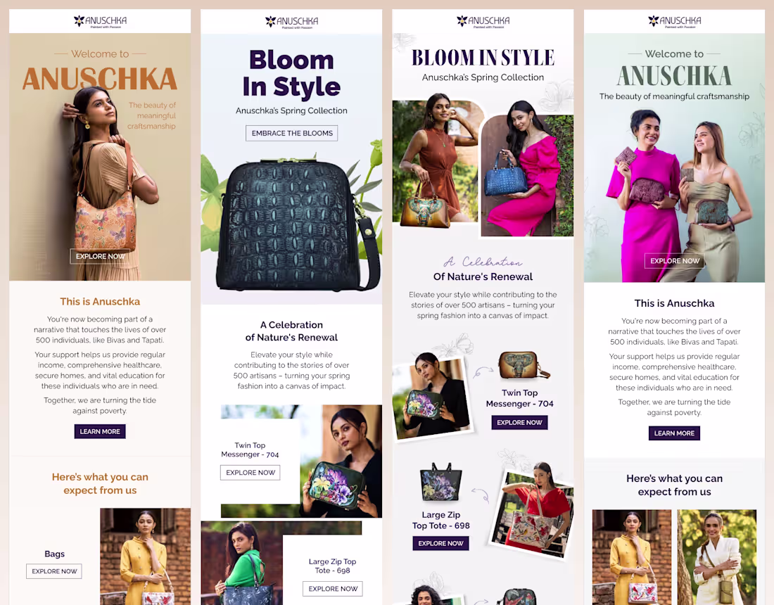 Cover image for Anuschka leather | Emails Design