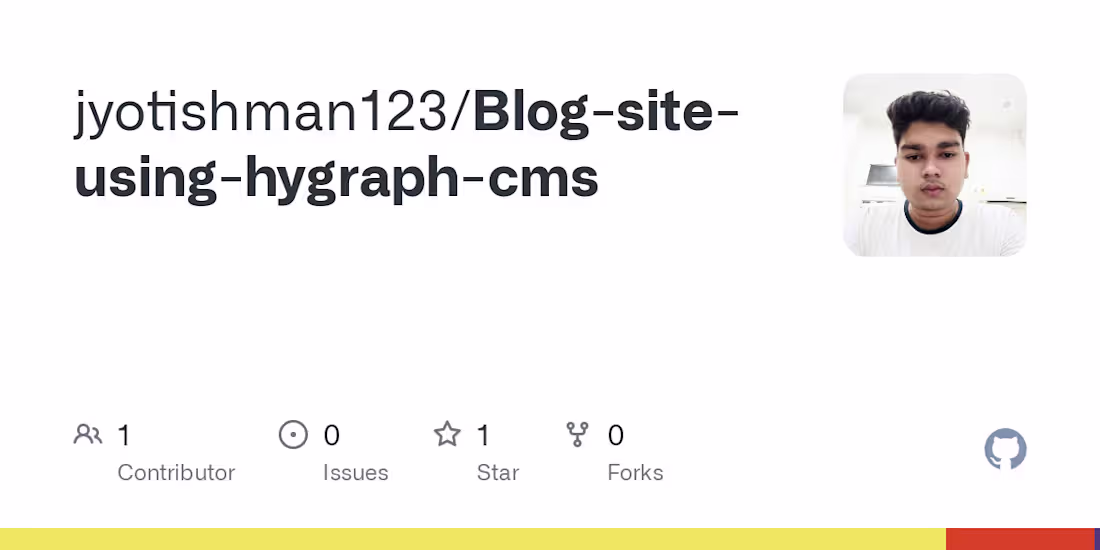 Cover image for jyotishman123/Blog-site-using-hygraph-cms