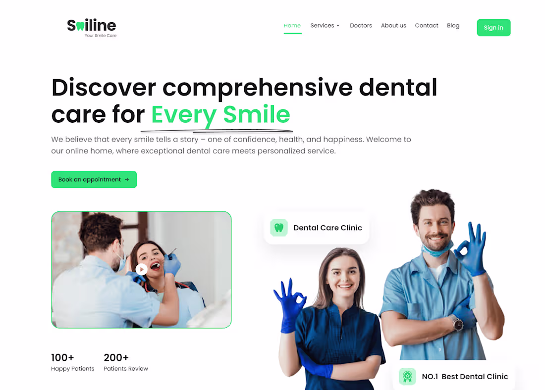 Cover image for Smiline Dentist